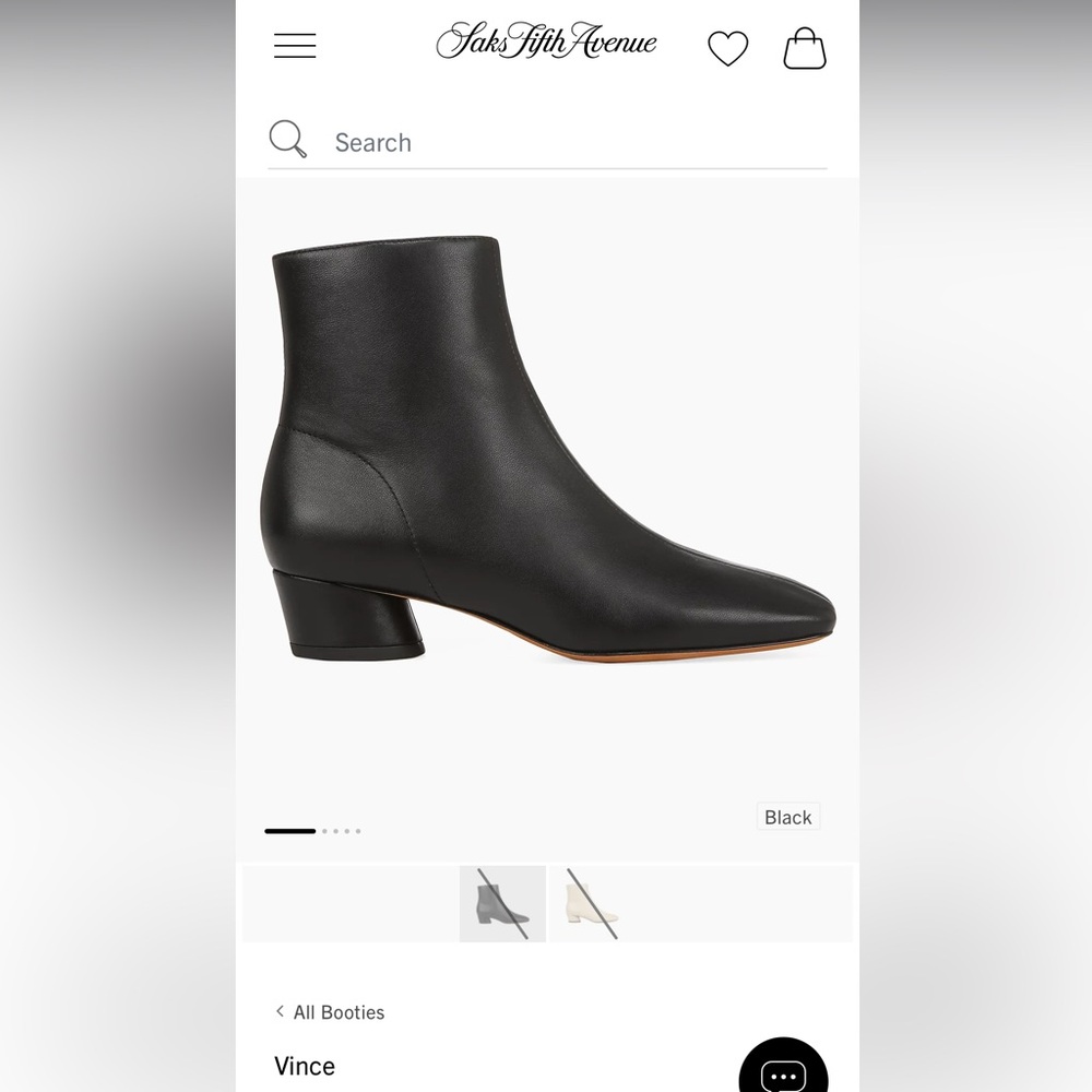 Vince black leather Ravenna boot. New size 8
